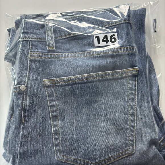 Lacoste Mens 26US Wash Denim Jeans Relaxed Straight Fit Black Label Logo - Picture 15 of 15